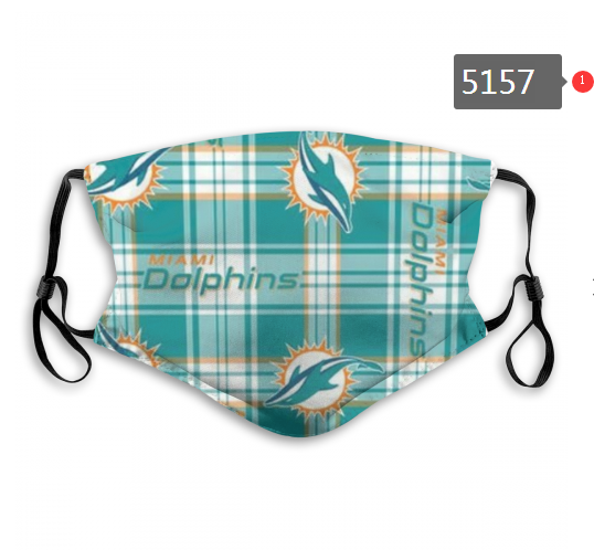 2020 NFL Miami Dolphins #1 Dust mask with filter->nfl dust mask->Sports Accessory